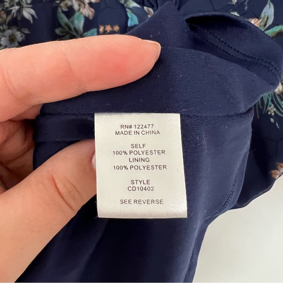 NSR Women’s Navy Floral Dress - Size Medium - Picture 5 of 7